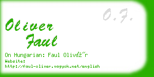oliver faul business card